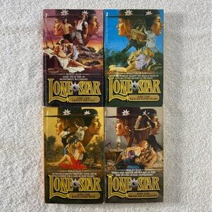 Vintage Lone Star Action Western Romance Novel x4